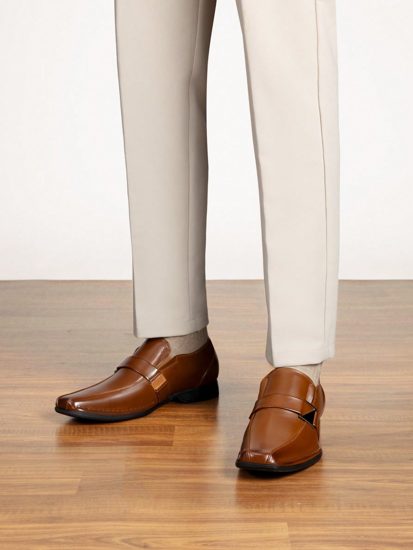Slip‑On Lined Leather Dress Lo - Formal Men Daily Wear Footwear 评论和价格